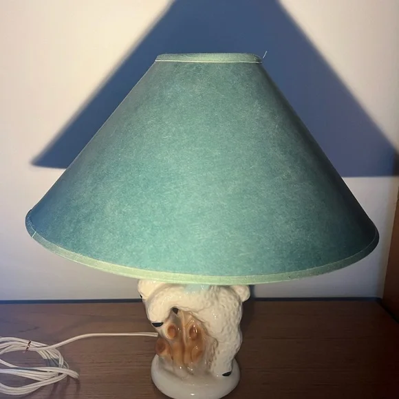 Vintage Leviton Baby Lamb Sheep Nursey Ceramic Table Lamp - Picture 10 of 15